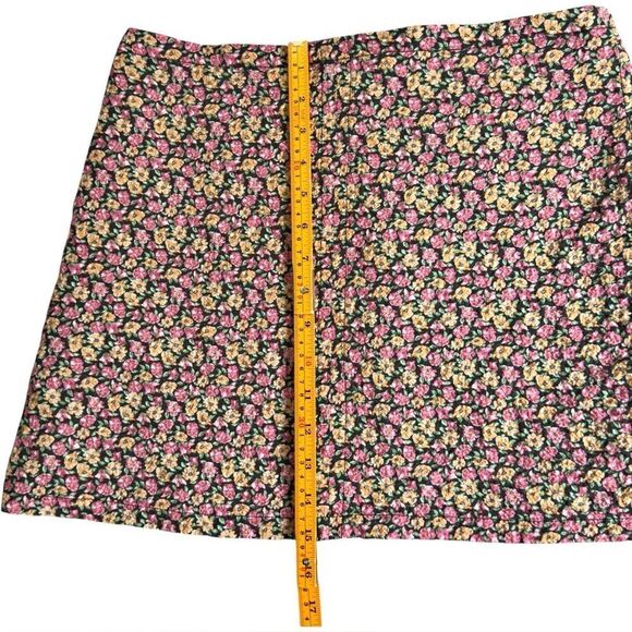 Mango Floral High Waisted Colorful Textured Lined Mini Skirt. Medium. NEW. - Picture 6 of 11